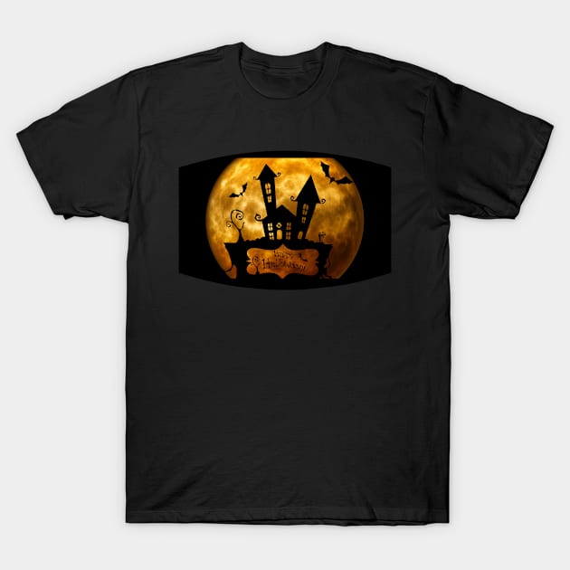 Halloween face mask T-Shirt by mo designs 95